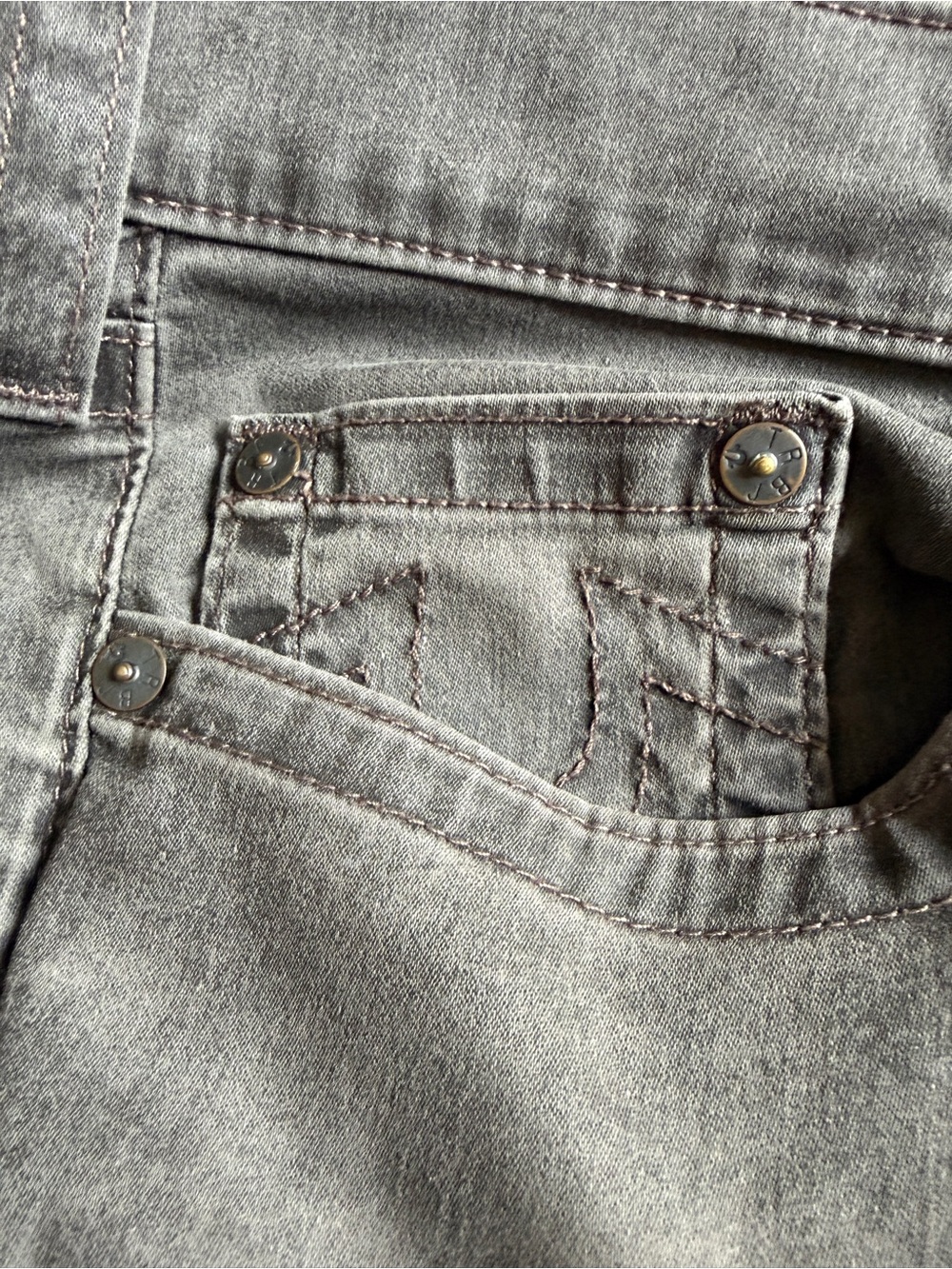 True Religion Dean Tapered Men's Gray Button Fly Jeans- Size 36 - Picture 5 of 12